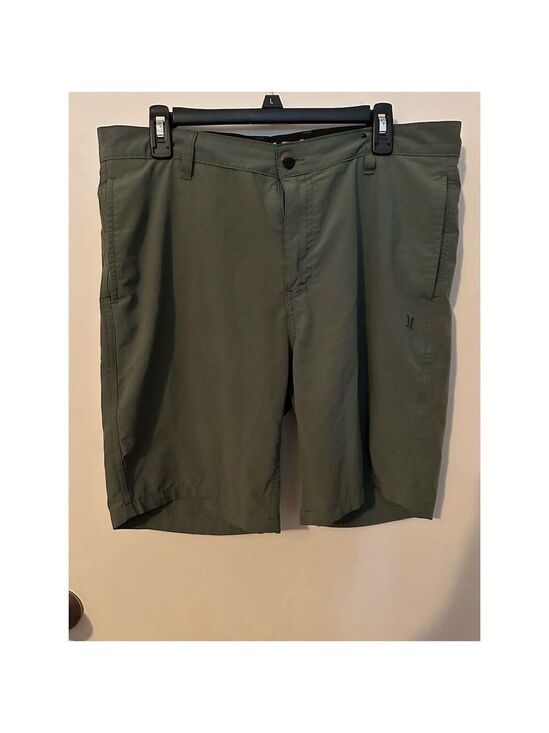 Hurley Other - Hurley Men's Chino Shorts Size 34 Olive Green Casual Flat Front